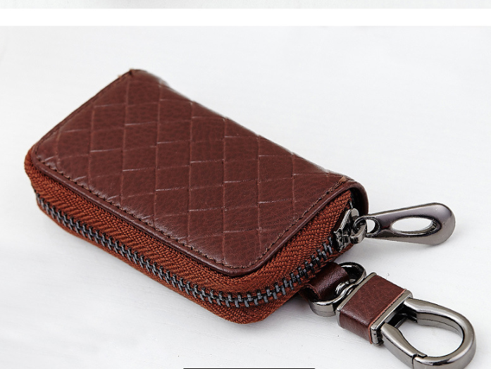 Car key case leather key case men's woven